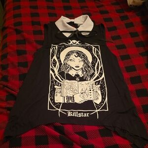 Killstar Black and White Graphic Kids Blouse